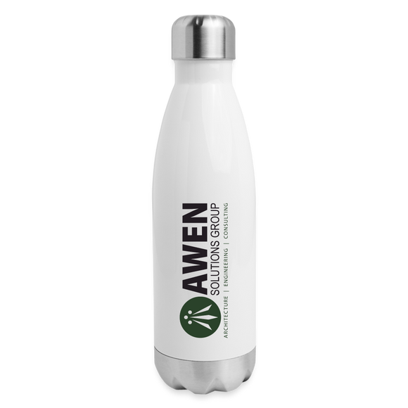 Awen Insulated Stainless Steel Water Bottle - white