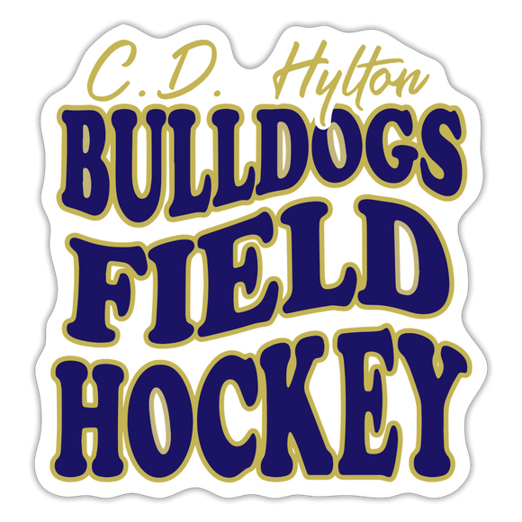 C. D. Hylton Field Hockey Sticker - white matte