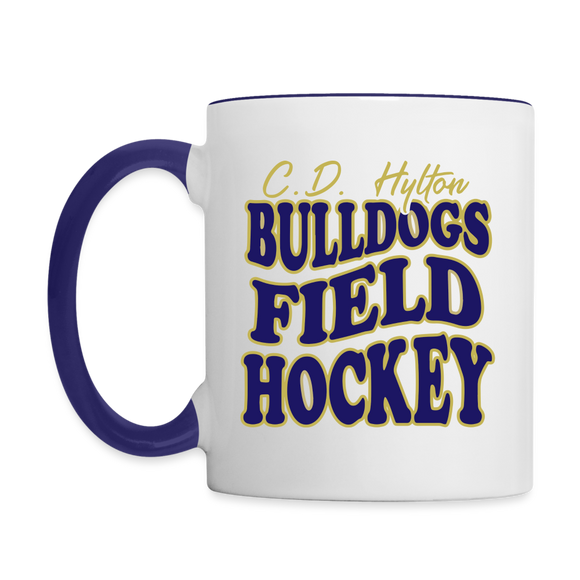 C. D. Hylton Field Hockey Contrast Coffee Mug - white/cobalt blue