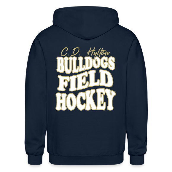 C. D. Hylton Field Hockey Gildan Heavy Blend Adult Zip Hoodie - navy