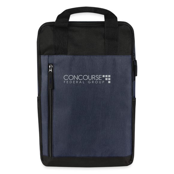 Concourse Federal  Laptop Backpack - heather navy/black