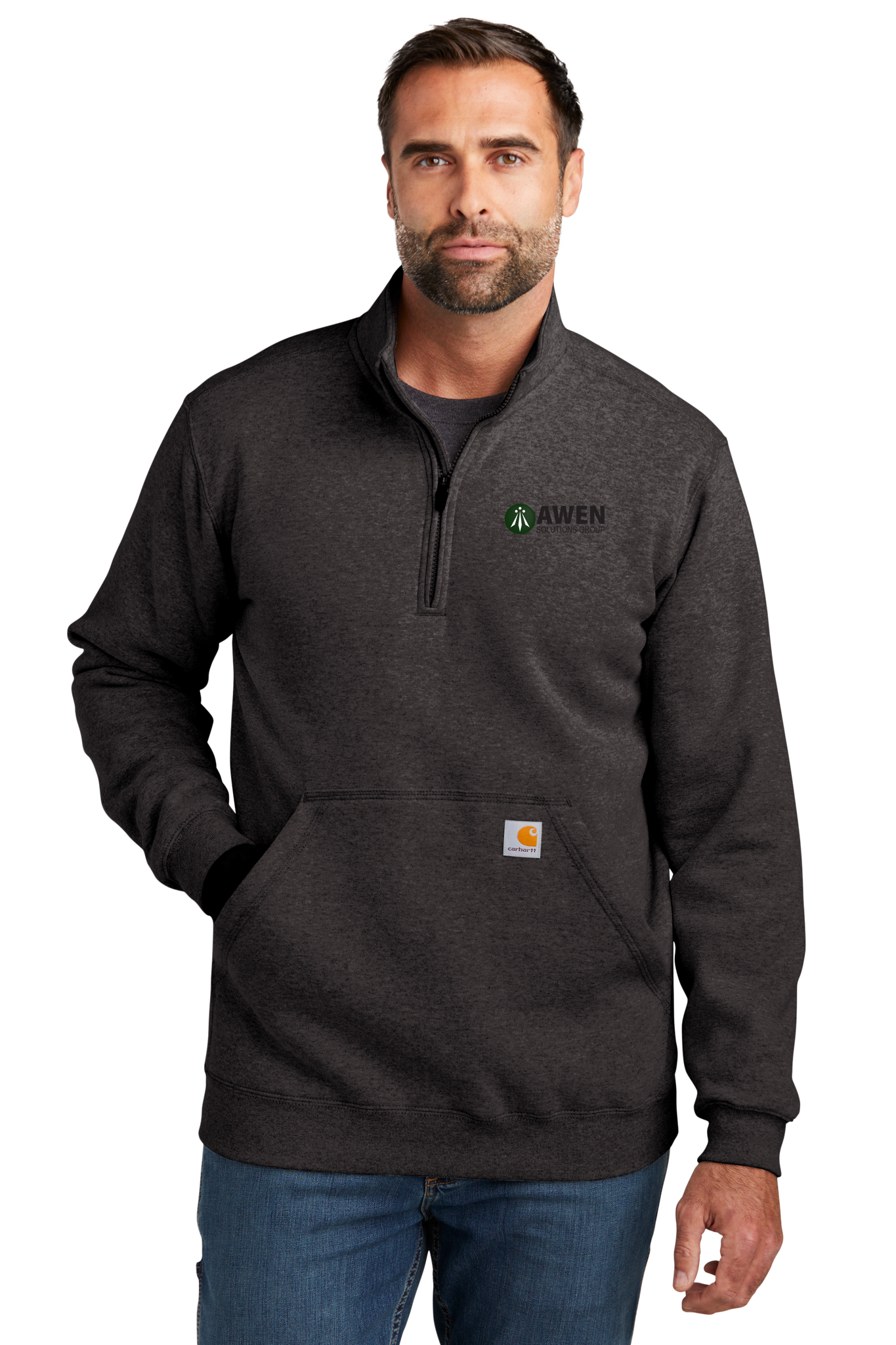 Carhartt full zip 2024 mock neck sweatshirt