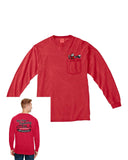 Roscoe Raiders Comfort Colors Long Sleeve Red T-Shirt