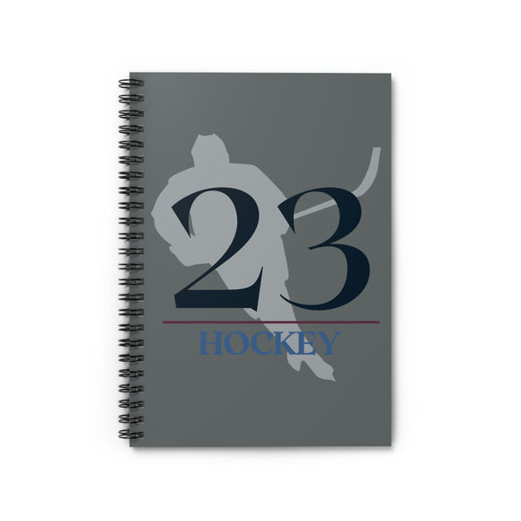 23 Hockey Spiral Notebook - Ruled Line
