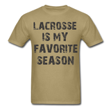 Lacrosse is My Favorite Season-Unisex Classic T-Shirt - khaki
