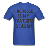 Lacrosse is My Favorite Season-Unisex Classic T-Shirt - royal blue