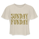 SUNDAY FUNDAY-Women's Cropped T-Shirt - dust