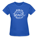 Beach Theme Ladies T-Shirt - royal blue