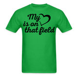 My heart is on that field-Unisex Classic T-Shirt - bright green