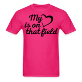 My heart is on that field-Unisex Classic T-Shirt - fuchsia