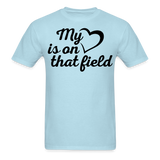 My heart is on that field-Unisex Classic T-Shirt - powder blue