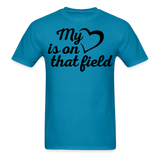 My heart is on that field-Unisex Classic T-Shirt - turquoise