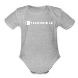 TechnoMile Short Sleeve Baby Bodysuit - heather grey