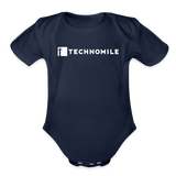 TechnoMile Short Sleeve Baby Bodysuit - dark navy