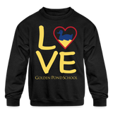 Kids' Crewneck Sweatshirt-LOVE - black