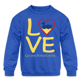 Kids' Crewneck Sweatshirt-LOVE - royal blue