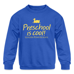 Kids' Crewneck Sweatshirt-Preschool is cool! - royal blue