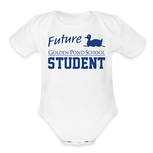 Future Student Short Sleeve Baby Bodysuit - white