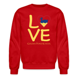 LOVE Adult Crewneck Sweatshirt - red