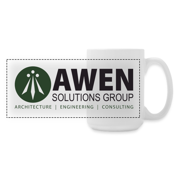 Awen Panoramic Coffee/Tea Mug 15 oz - white