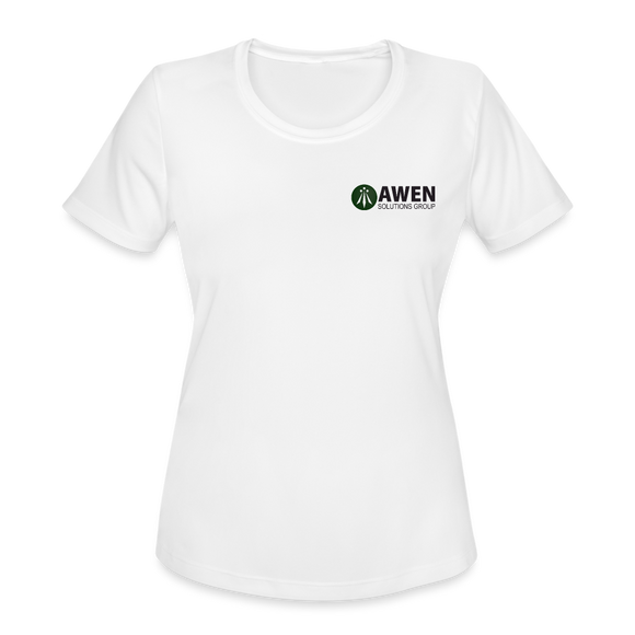 Awen Women's Moisture Wicking Performance T-Shirt - white